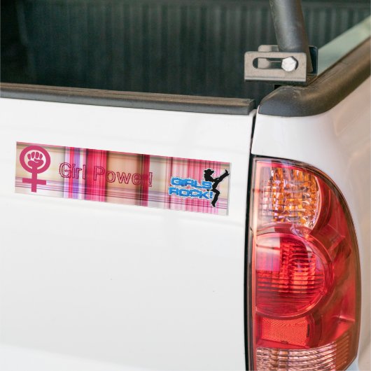 Meiskracht! Bumpersticker (Op Truck)