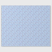 Meiskracht op blauwe vlakke achtergrond cadeaupapier (Vlak)