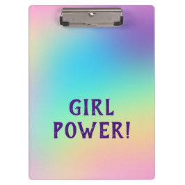 Meiskracht! Pastel Regenboog Klembord