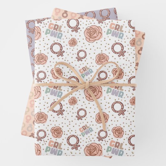 Meiskrachtdamesdagverpakt papier inpakpapier vel (In situ)