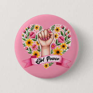 MeiskrachtFeminist Ronde Button 5,7 Cm