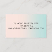 Meiskundige, professionele Vintage Visitekaartje (Achterkant)