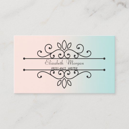 Meiskundige, professionele Vintage Visitekaartje (Voorkant)