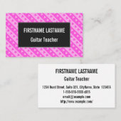 Meislicht roze en donkerroze hartstrepen patroon visitekaartje (Voorkant / Achterkant)