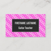 Meislicht roze en donkerroze hartstrepen patroon visitekaartje (Voorkant)