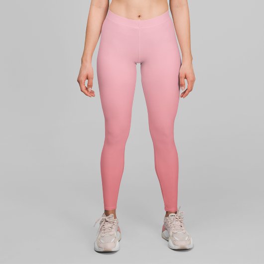 Meislicht roze koraalgradiënt leggings