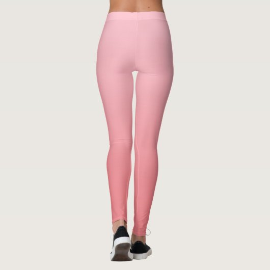 Meislicht roze koraalgradiënt leggings (Achterkant)