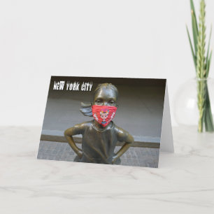 Meisloos, met borduurmasker, NYC-H-kaart Kaart