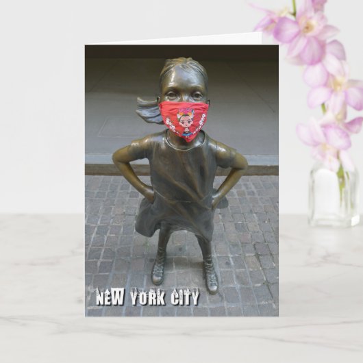 Meisloos, met borduurmasker, NYC-V-kaart Kaart (Orchidee)