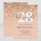 Meismoderne pekglitter-typografie verjaardag (Voorkant / Achterkant)