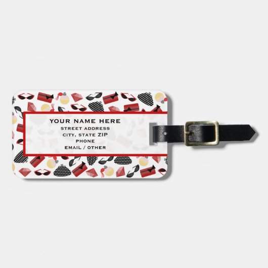 Meisrood Accessoire Bagagelabel (Voorkant horizontaal)