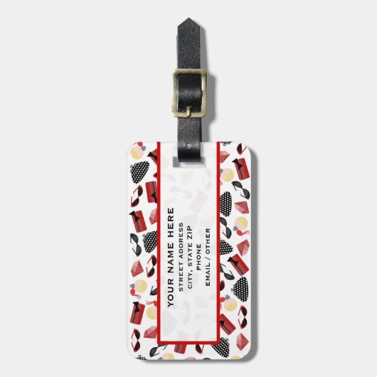 Meisrood Accessoire Bagagelabel (Voorkant verticaal)