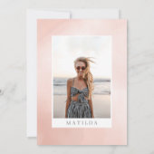 Meisroze bachelorette foto aankondiging (Achterkant)