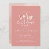 Meisroze bachelorette foto aankondiging (Voorkant / Achterkant)