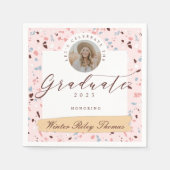 Meisroze & Blue Terrazzo Fotogradustrie Servet (Voorkant)