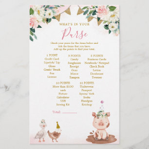 Meisroze Boerderij Baby shower Wat zit er in je ta