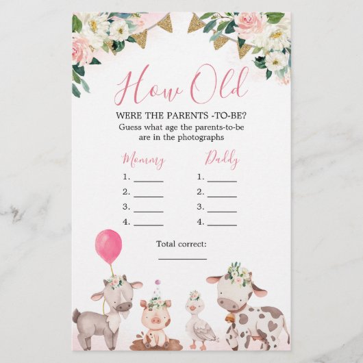 Meisroze Boerderij hoe oud de ouders zijn (Voorkant)