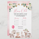 Meisroze Boerderij hoe oud de ouders zijn (Voorkant / Achterkant)