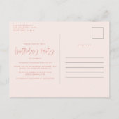 Meisroze cocktail, stijlvol verjaardagsfeest uitnodiging briefkaart (Achterkant)