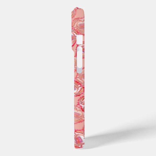 Meisroze diagonale rijen met uitgeruste randen Case-Mate iPhone case (Achterkant / Links)