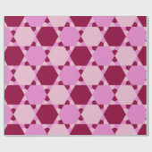 Meisroze driehoek optisch lichtpatroon cadeaupapier (Vlak)