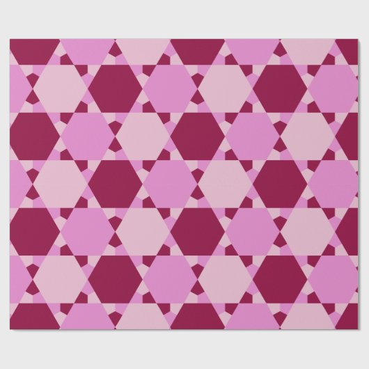 Meisroze driehoek optisch lichtpatroon cadeaupapier (Vlak)