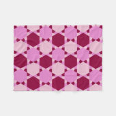 Meisroze driehoek optisch lichtpatroon fleece deken (Voorkant (Horizontaal))