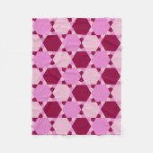 Meisroze driehoek optisch lichtpatroon fleece deken (Voorkant)