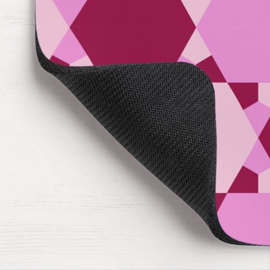 Meisroze driehoek optisch lichtpatroon muismat (Hoek)