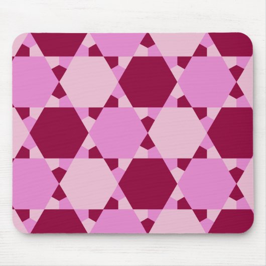 Meisroze driehoek optisch lichtpatroon muismat (Voorkant)