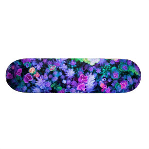 Meisroze en Paarse Floral Succulents Persoonlijk Skateboard