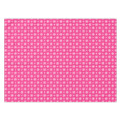 Meisroze en witte sneeuwvlokken kerstpatroon tafelkleed (Voorkant (Horizontaal))