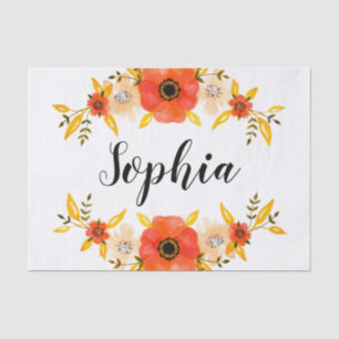 Meisroze en witte sneeuwvlokken kerstpatroon tissuepapier