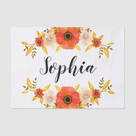 Meisroze en witte sneeuwvlokken kerstpatroon tissuepapier (Voorkant)