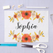 Meisroze en witte sneeuwvlokken kerstpatroon tissuepapier (Craft)