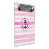 Meisroze en witte Waterverven met anker Mini Klembord (Schuin)