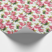 Meisroze Floral Art Cadeaupapier (Hoek)