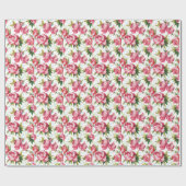 Meisroze Floral Art Cadeaupapier (Vlak)