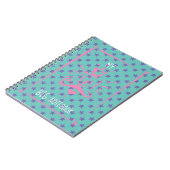 Meisroze gepersonaliseerde Modern Trendy Notitieboek (Linkerzijde)