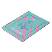 Meisroze gepersonaliseerde Modern Trendy Notitieboek (Linkerzijde)