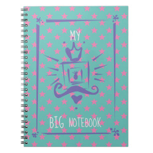 Meisroze gepersonaliseerde Modern Trendy Notitieboek