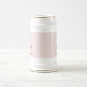 Meisroze glitter modern stijlvol 40ste verjaardag  bierpul (Center)