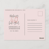 Meisroze glitter modern stijlvol 40ste verjaardag briefkaart (Achterkant)