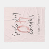 Meisroze glitter modern stijlvol 40ste verjaardag  fleece deken (Voorkant (Horizontaal))