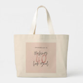 Meisroze glitter modern stijlvol 40ste verjaardag grote tote bag (Achterkant)
