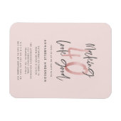 Meisroze glitter modern stijlvol 40ste verjaardag magneet (Horizontaal)