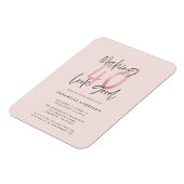 Meisroze glitter modern stijlvol 40ste verjaardag magneet (Linkerzijde)