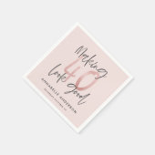 Meisroze glitter modern stijlvol 40ste verjaardag servet (Hoek)