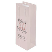 Meisroze glitter modern stijlvol 40ste verjaardag wijn cadeautas (Voorkant Gekanteld)