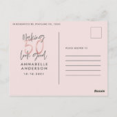 Meisroze glitter modern stijlvol 50ste verjaardag briefkaart (Achterkant)